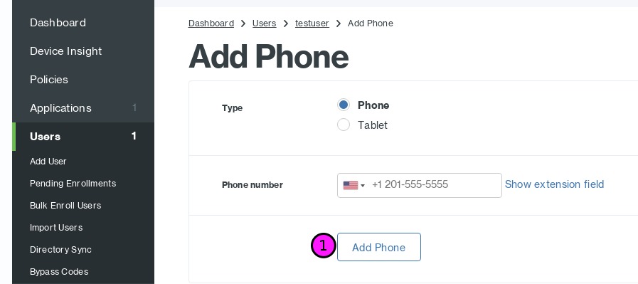 Duo Add Phone Details